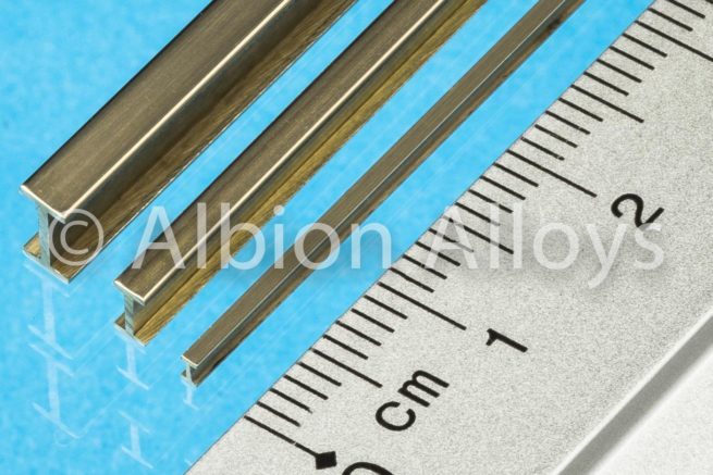 Albion Alloys Brass Beam 2 mm x 1 mm (1 length)