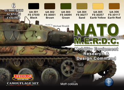 LifeColor NATO MERDC Paint Set (22ml x 6) [LC-CS02]