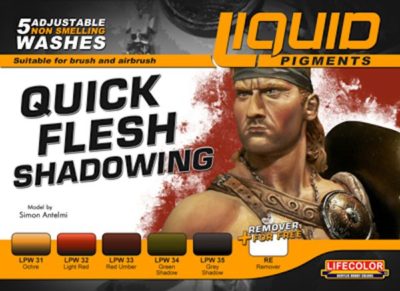 LifeColor Liquid Pigment Flesh Shadowing Paint Set [LC-LP07]