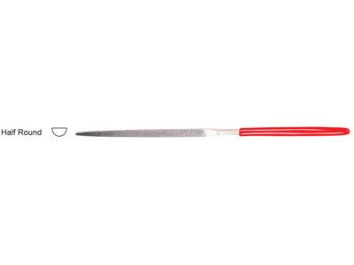 Eze-lap Half Round, Coarse Grit Individual Needle File (250)