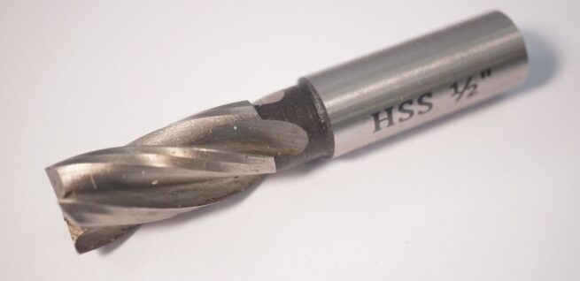 HSS Endmill 1/2 inch Diameter Plain Shank