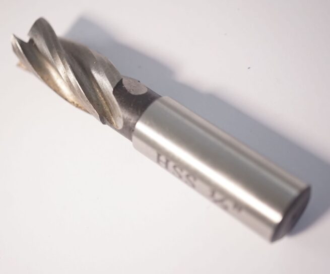 HSS Endmill 1/2 inch Diameter Plain Shank - Image 3