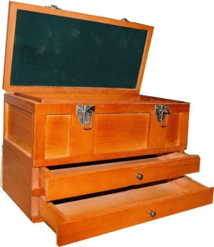 Two Drawer Tools and Accessories Wooden Toolbox SLIGHT SecondS