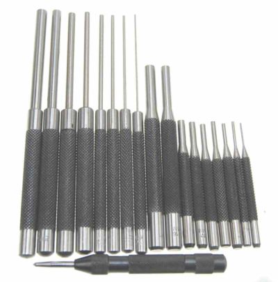 Set of 18 Qulity Pin Punches Plus Automatic Centrepunch