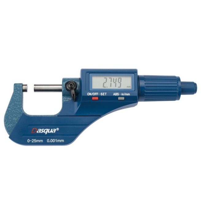 Dasqua 25-50mm / 1-2 inch Digital Micrometer 4210-2110A - Image 3