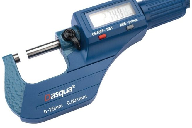 Dasqua 25-50mm / 1-2 inch Digital Micrometer 4210-2110A - Image 4