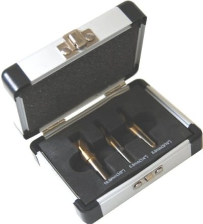 SET OF THREE TITANIUM COATED WELDERS SPOT DRILLS   SORRY OUT OF STOCK