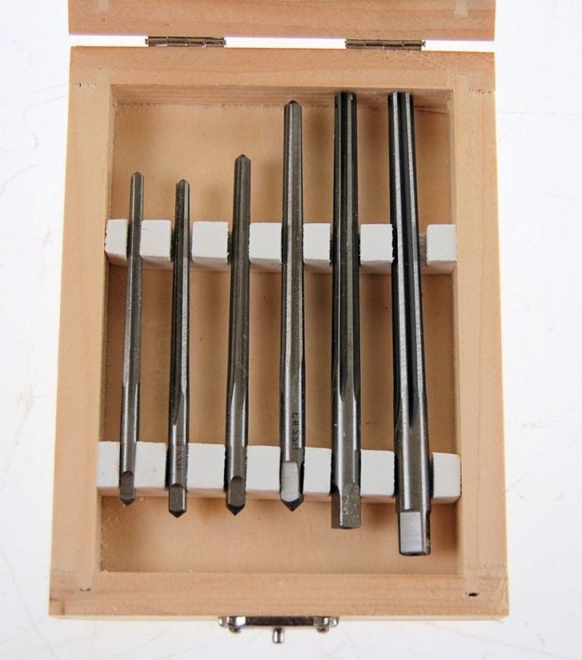 Set of 6 Taper Pin Reamers