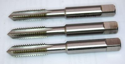 SET OF THREE 1/2 X 26  BSC (CYCLE) CARBON TAPS - TAPER SECOND & PLUG