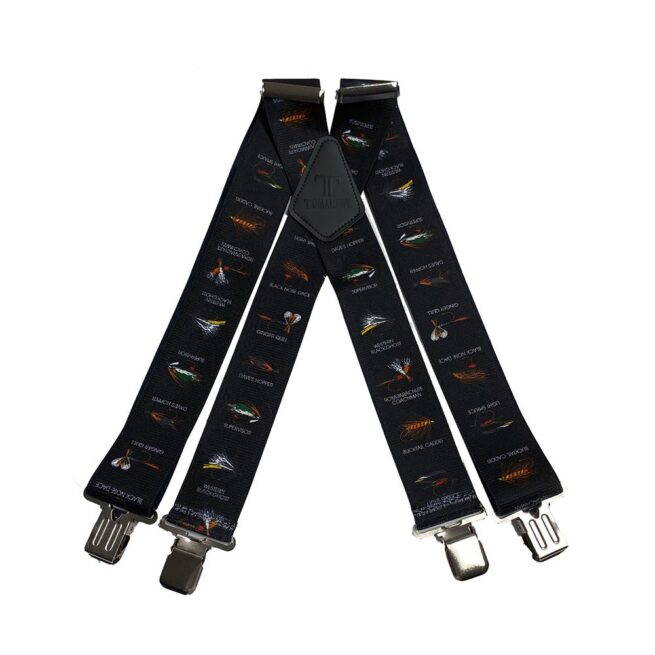 Tomahawk Work Braces -  Fisherman's Flies Black