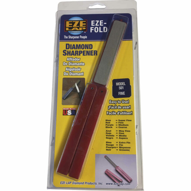 Eze-lap Fine Grit (600) - Red Handle Folding Eze-Fold Sharpener